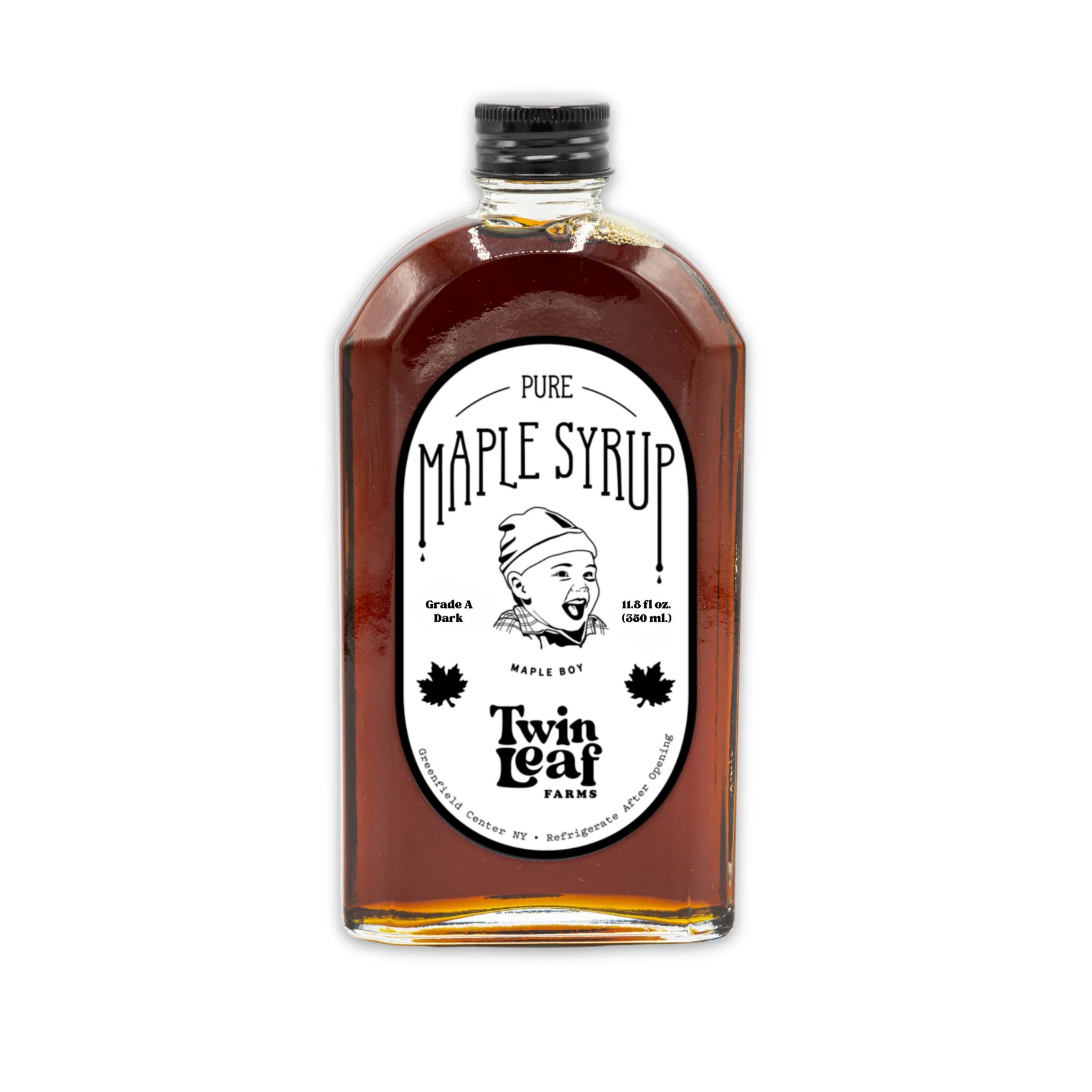 twin leaf farms robust maple syrup glass bottle kosher gift